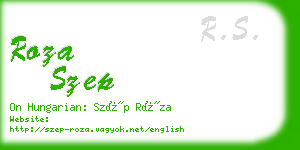 roza szep business card